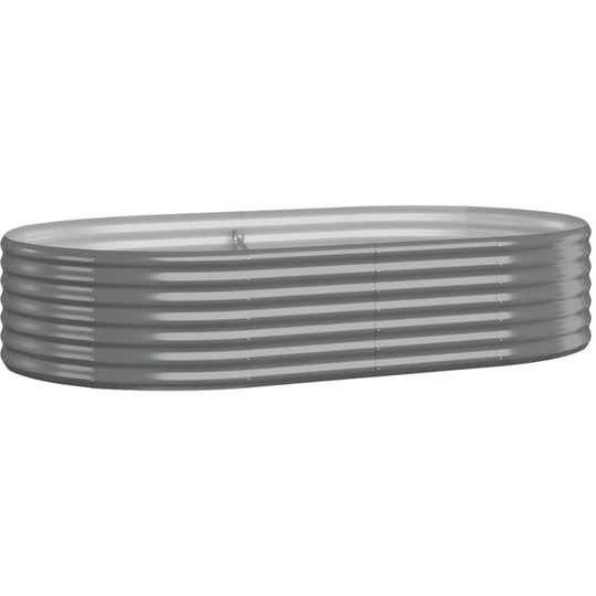Vidaxl - Garden Planter Powder-coated Steel 175x100x36 cm Grey Grey