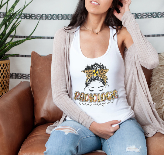 Radiologic Technologist Coffee Xray Tech Tank, Cute Funny T-Shirt Gift For Grad Radiographer Nuclear Medicine Rt Tank Top