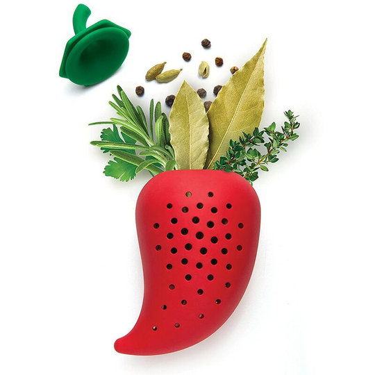 Creative Chili Spice Spice Filter Stew Soup Silicone Tea Herb Infuser Filter Tool Seasoning Kit Kitchen Practical Gadgets