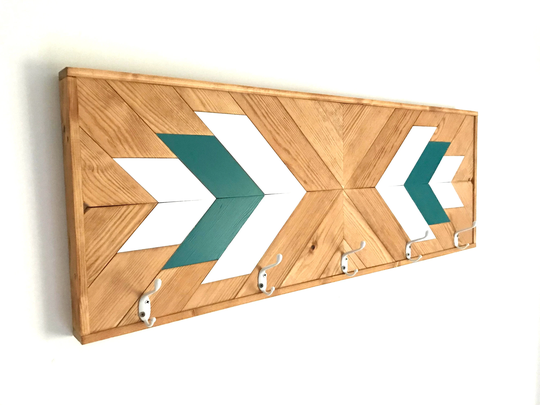 Wooden Coat Rack - Entryway Organizer-Wood Wall Art - Home Decor