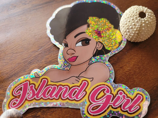 Island Girl Bula Glitter Sticker 4
