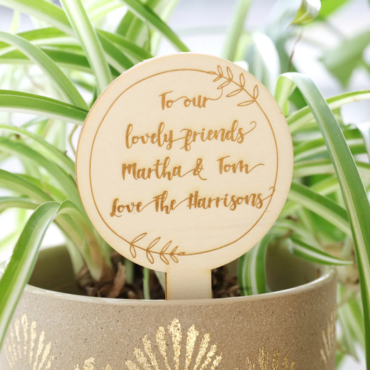 Personalised Engraved Wooden Plant Sign