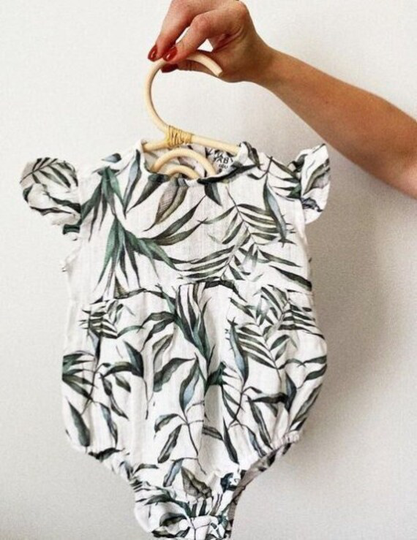 Baby Romper Organic Cotton Muslin Shower Gift Clothing Jumpsuit Newborn New Gender Neutral