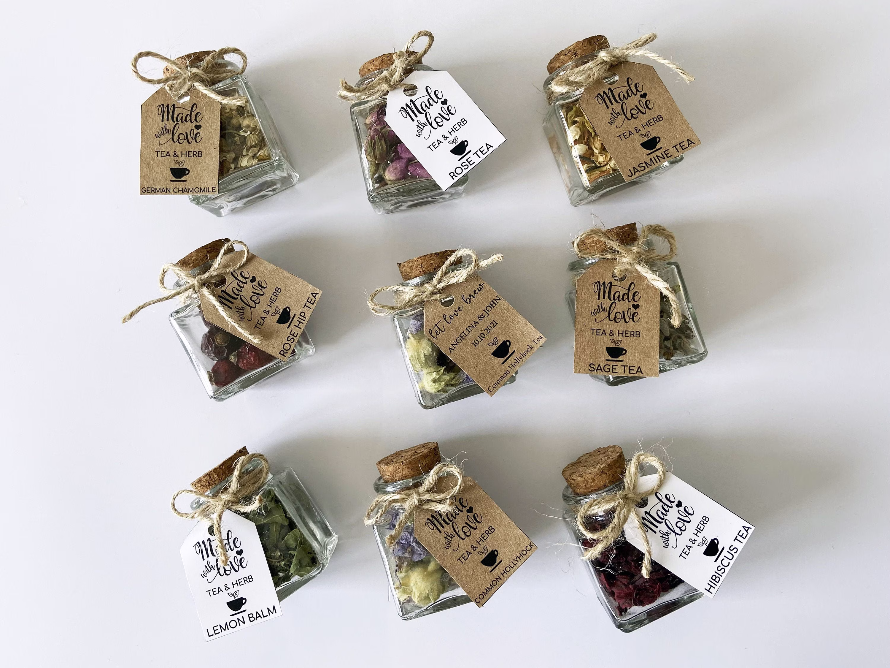 Wedding Tea Favors For Guests, Rustic Favors, Bulk Test Tube, Bridal Shower Gifts, Baptism Favor in Bulk, Personalized Thank You Gifts