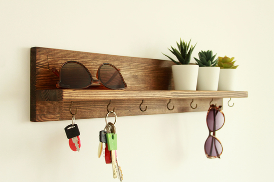 Entryway Organizer, Mask Storage, Key Holder For Wall