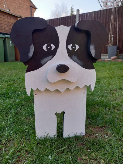 Border Collie Dog Themed Garden Planter