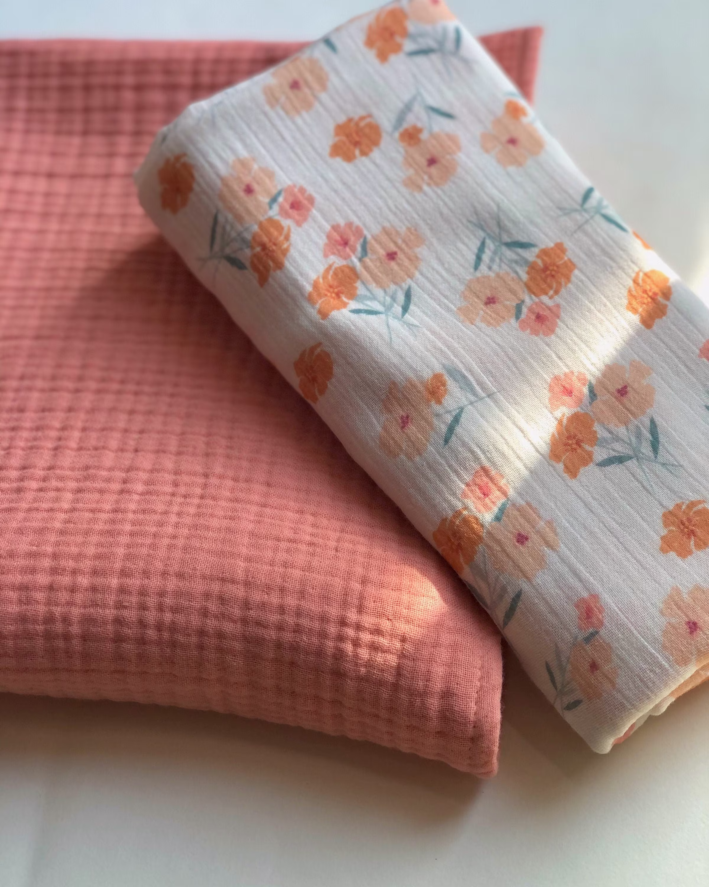 Spring Flowers Organic Muslin Blanket | Double Gauze Bamboo Cotton Ultra Soft Newborn Gift Baby