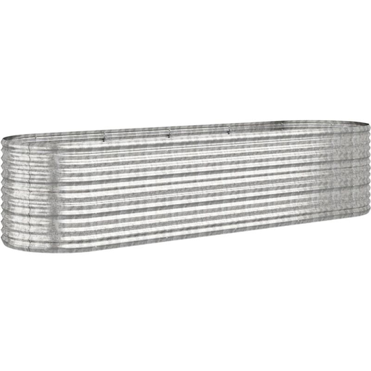 Vidaxl - Garden Planter Powder-coated Steel 296x80x68 cm Silver Silver