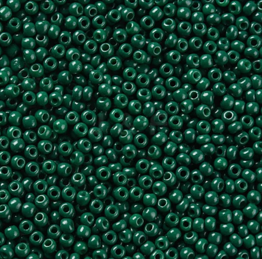 Teal 11/0 Round Glass Seed Beads, Opaque Jewelry Supplies, Beading Fgb Craft Green Beads
