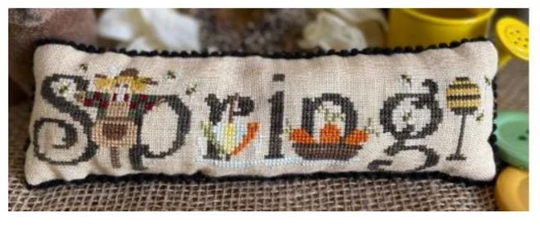 Mani Di Donna Four Seasons Lovers Pillow Spring Cross Stitch Pattern ~ 2021 Fall Needlework Expo