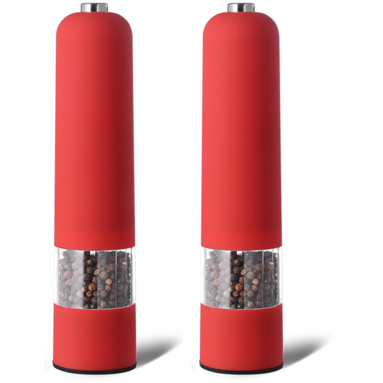 Fvbjd - Salt and Pepper Mill Set of 2 Manual with Adjustable Ceramic Grinder from Coarse to Fine Spice Mill Set 2pcs red