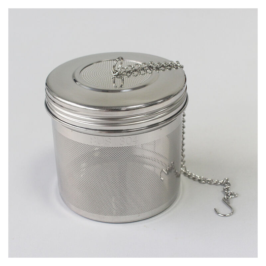 2 Pack Large Tea Infuser Infuser Loose Leaf Spice Tea Infuser for Kitchen, 18/8 304 Stainless Steel, Threaded Lid, Chain Hook, Extra Fine Mesh Tea