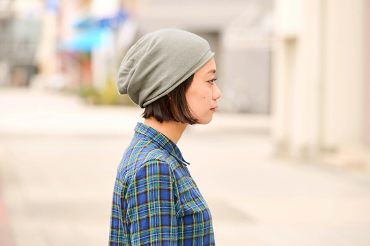 100% Organic Cotton Slouchy Beanie, Seamless Slouch Hat, Made in Japan, Japanese Korean Fashion, Chemo Hypoallergenic, Men & Women