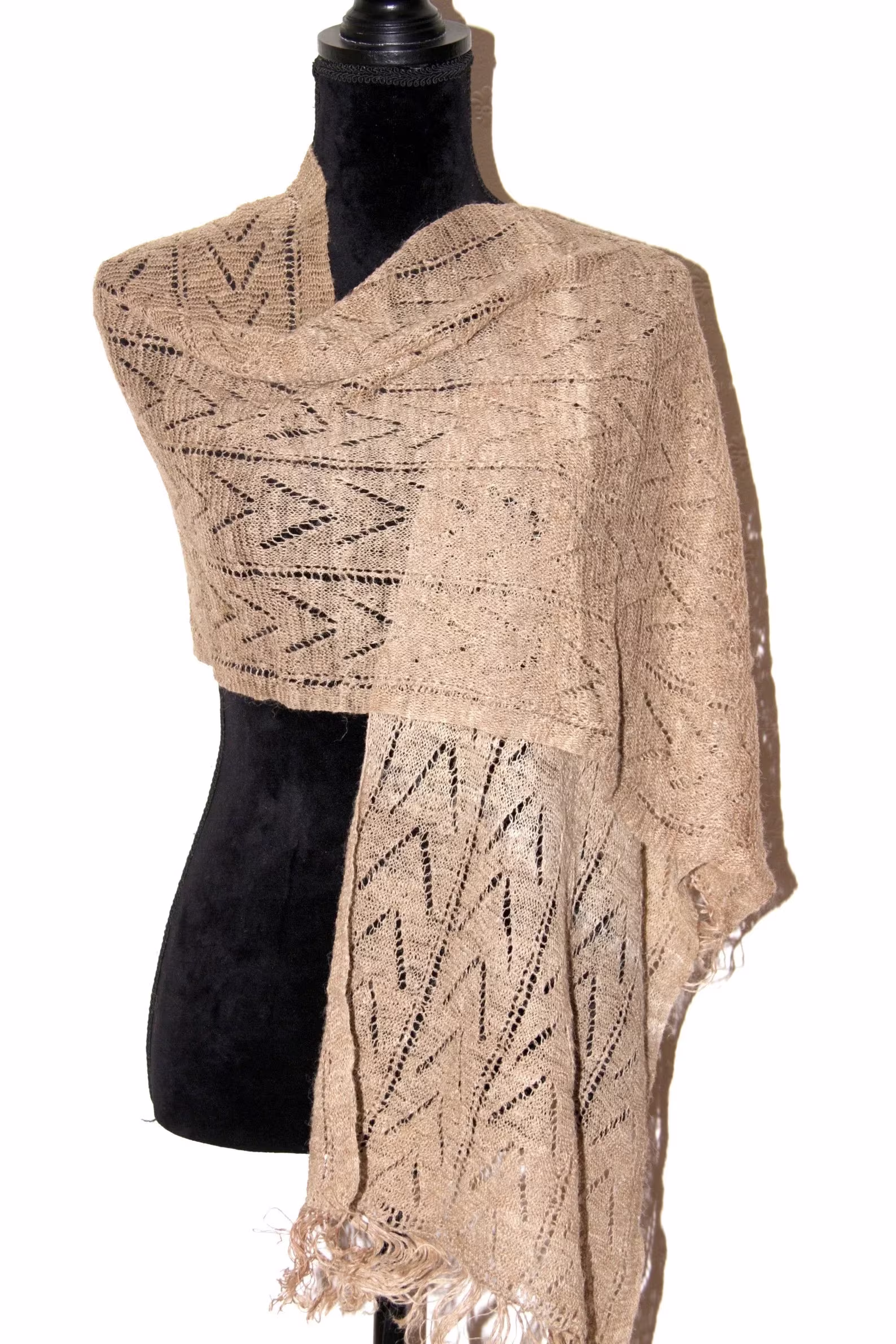 Nettle Allow Wrap Shawl Scarf Boho Hippies Clothing Himalayan Organic Natural Fibre 60cm P2