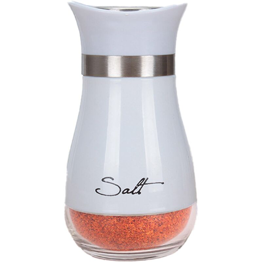 Fvbjd - Salt and Pepper Shakers Elegant w/ Clear Glass Bottom | Compact Cooking, Kitchen and Dining Room Use White
