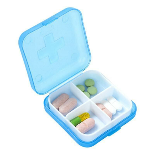 Cross Four-cell Medicine Box Blue Opp Packaging a - Thsinde