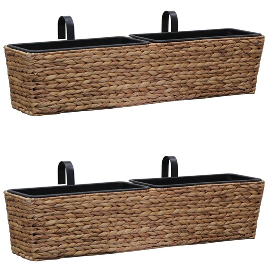 Vidaxl - Garden Planters 2 pcs Water Hyacinth Brown