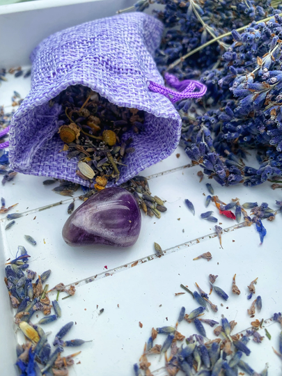Sleep/Calm Crystal Charm Bag