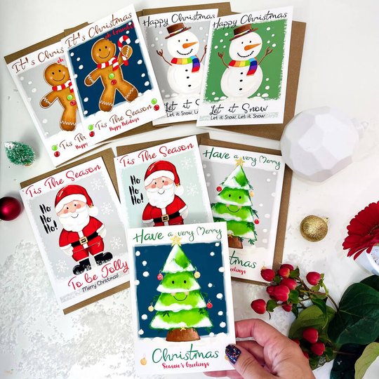 'Tis The Season' Mixed Christmas Cards Pack Of Eight