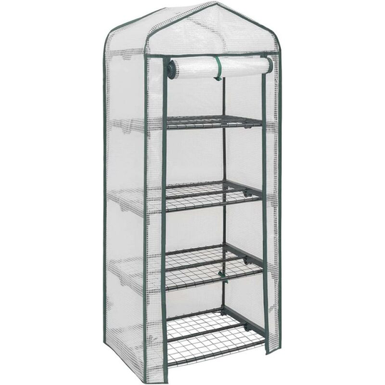 Woltu - Garden Greenhouse Plastic Tomato Greenhouse Vegetable Fruit Flower Plant 69x49x158cm White - White