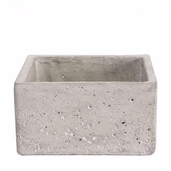 Square Cement Flower Pot 8cm Indoor Planter Concrete - Fast & Free UK Delivery