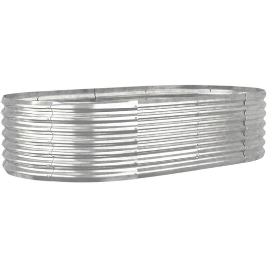 Vidaxl - Garden Planter Powder-coated Steel 152x80x36 cm Silver Silver