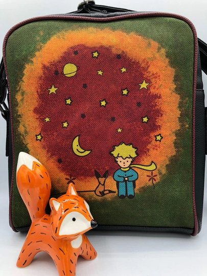 The Little Prince Printed Vegan Organic Crossbody Bag, Shoulder Waterproof