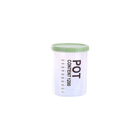 Kitchen Storage Plastic Bottles Sealed Jars Food Jars Cereal Storage Boxes Milk Powder Tea Snack Jar 1000ML (Green)