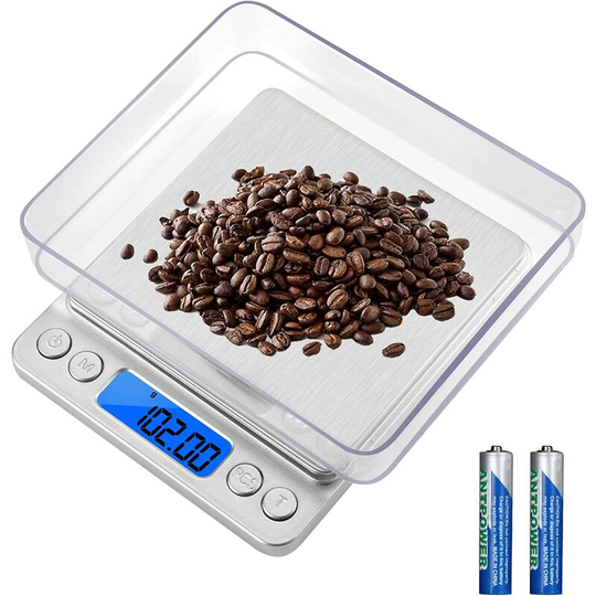 Benobby Kids - High Precision Electronic Kitchen Scale 500g/0.01g with Backlit lcd Display, 6 Units and Tare Function Stainless Steel Digital Scale,