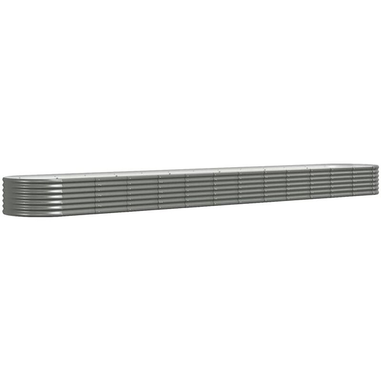 Vidaxl - Garden Planter Powder-coated Steel 512x80x36 cm Grey Grey
