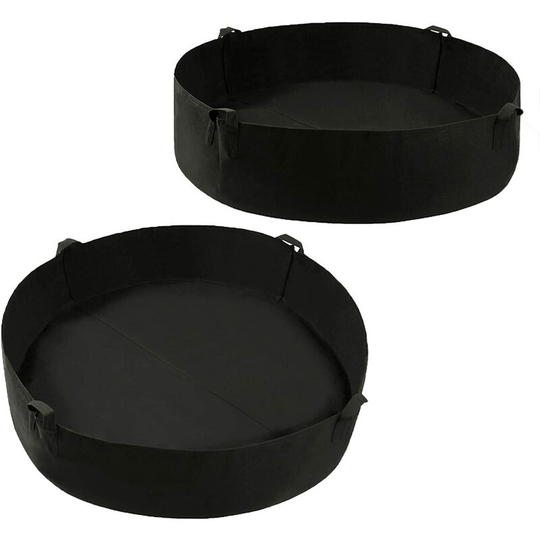 Briday - 2 Pack 100 Gallon Round Raised Garden Bed Heavy Duty Grow Bags with Handles Breathable Planting Container for Planting Herb Flower Vegetable