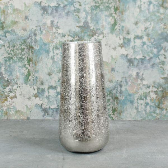 Silver Mayfair Foyer Vase | Small Metal Vase - Fast & Free UK Delivery