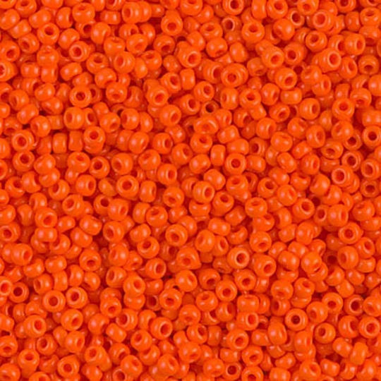 Miyuki Seed Beads 11/0 Opaque Orange 11-406 24G Tube Glass Size 11