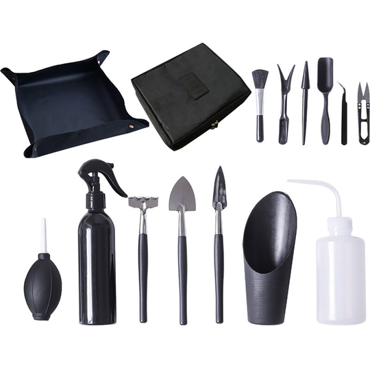 15PCS Garden Planting Tool Set Bonsai Succulent Transplanting Mini Planting Hand Tools for Indoor Miniature Fairy Garden Plant Care,model: Type 2