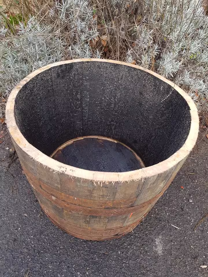 Water Tight/Pond Half Whisky Barrel Oak Planter Tub Garden Ice Bucket