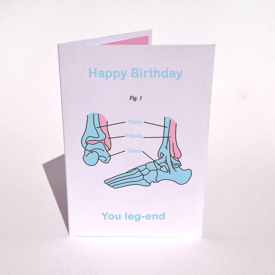 Personalised Legend Birthday Card, Powder Blue/Blue/Pink