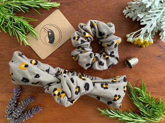Organic Gots Cotton Super Soft Knotted Headbands | Slow Fashion Handmade UK Alternative Hair Accessories Eco Friendly Gift