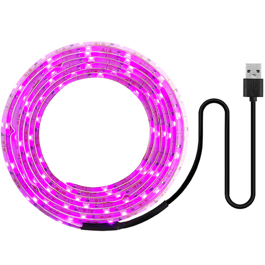 Led Grow Light Full Spectrum usb Grow Light Strip 3 Meter 2835 smd DC5V led Phyto Tape for Seed Plants Flowers Greenhouses, 0.5M - 0.5M