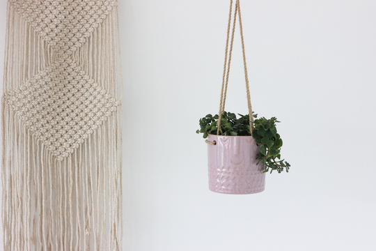 Boxing Sale Pink Ceramic Face Hanging Hidalgo Planter