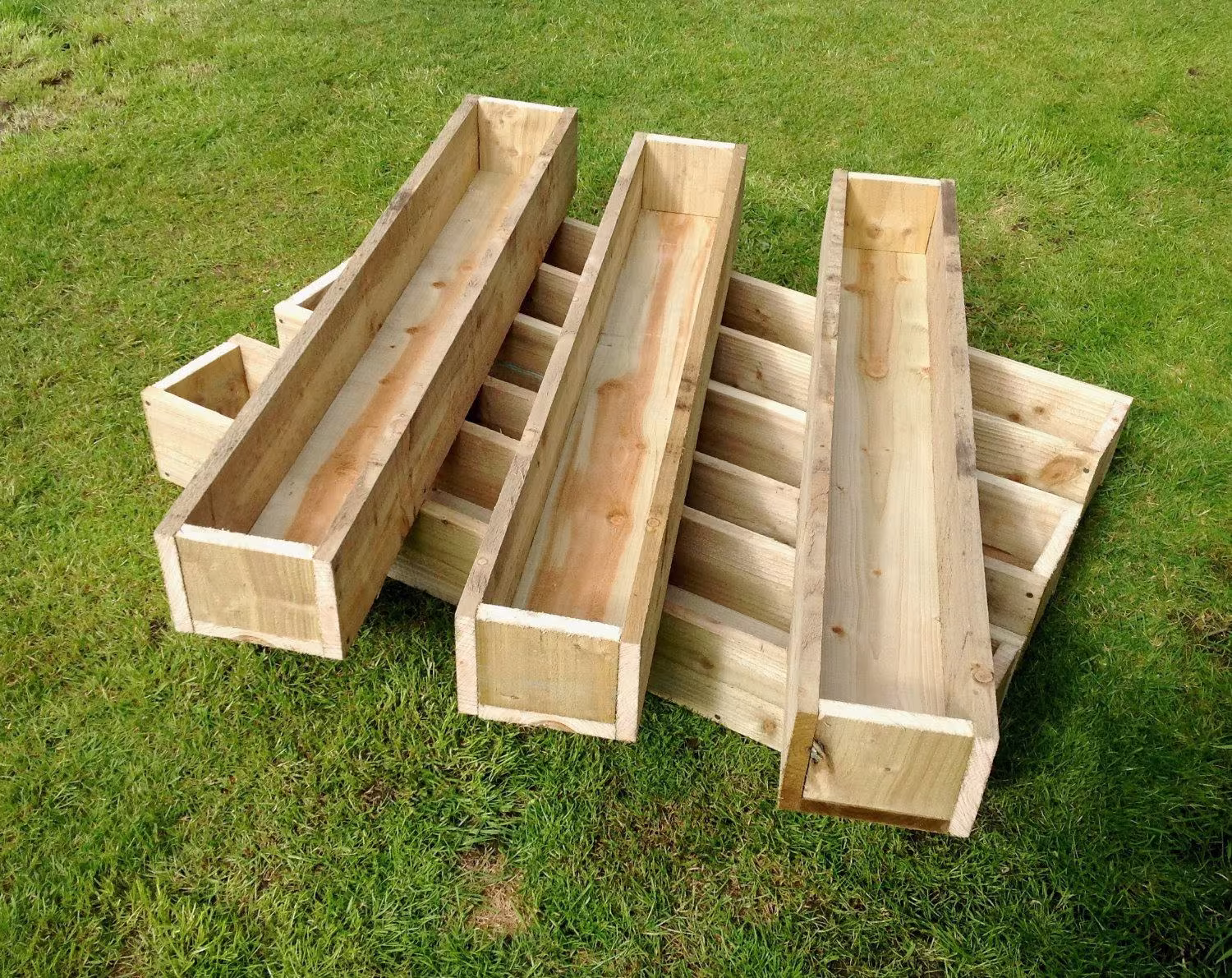 2 X 150cm | Approx. 5Ft Handmade Wooden Garden Planters Delivered To Your Door Ready Assembled - Fast&free Delivery