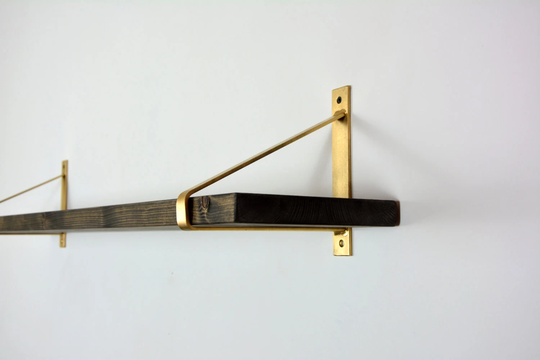 Pair Of Large Powder Coated Steel Brackets - Newest Design Metal Unique Shelf Kitchen