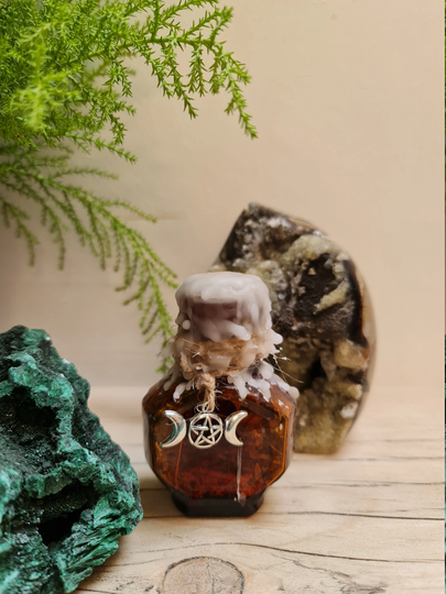 House Cleansing Charm Bottle, Vintage Witch's Bottle