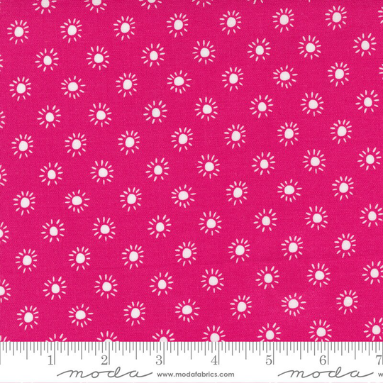 Jungle Paradise Pink Hibiscus Dot Fabric By The Yard, Moda