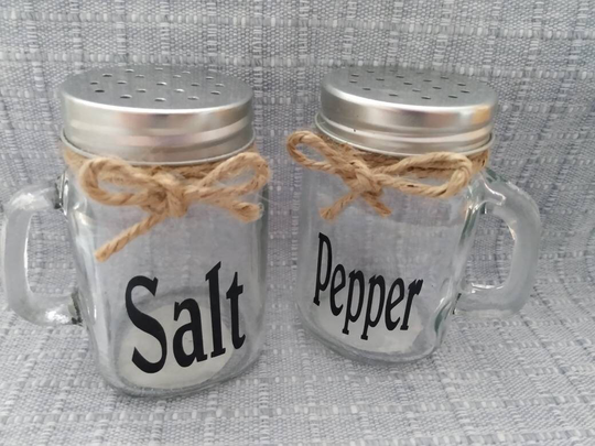 Mason Jar Salt & Pepper Shakers