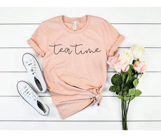 Tea Time T-Shirt Lovers Shirt Mom Brunch Gift Matcha Tea Health Shirt Over Coffee Please Tshirt