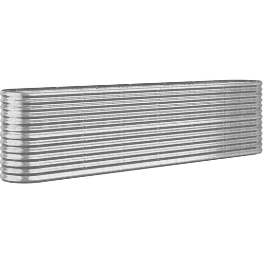 Vidaxl - Garden Planter Powder-coated Steel 260x40x68 cm Silver Silver