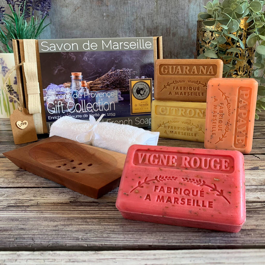 Handmade Exfoliating Natural French Soaps Gift Set