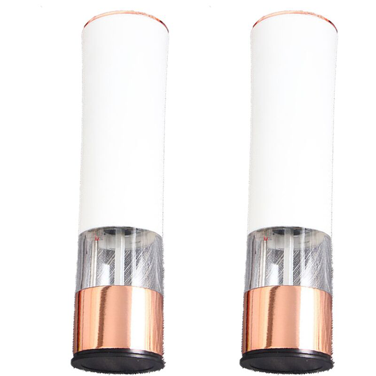 Salt and Pepper Mills Set Stainless Steel with Adjustable Ceramic Grinder 2 pieces i Mills Set White