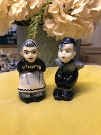 Delft Salt & Pepper Shakers Vintage Collectible