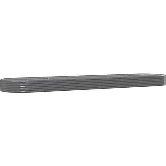 Vidaxl - Garden Planter Powder-coated Steel 600x140x36 cm Grey Grey